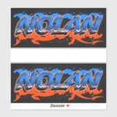 Nolan Vorname Name Graffiti Aufkleber Sticker (Vel)