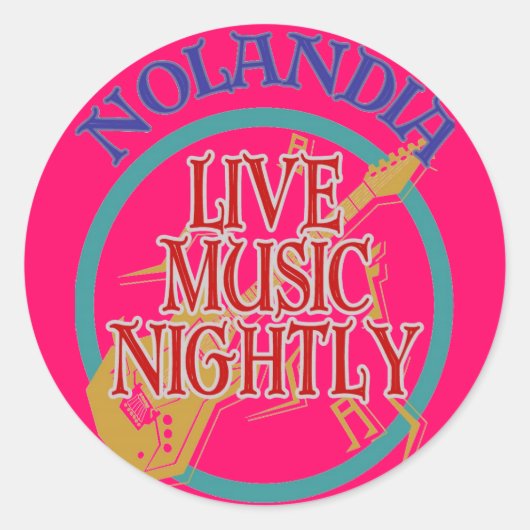 Nolandia Live Music Ronde Sticker (Voorkant)