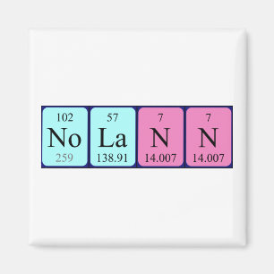 Nolann periodiek table name magnet