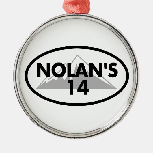 Nolan's 14 Colorado Oval Metalen Ornament (Voorkant)