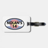Nolan's 14 Colorado Vlag Ovaal Bagagelabel (Achterkant horizontaal)