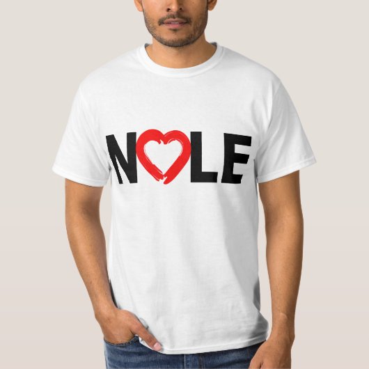 NOLE met hart op T-shirts, Mokken, Petten T-shirt (Voorkant)