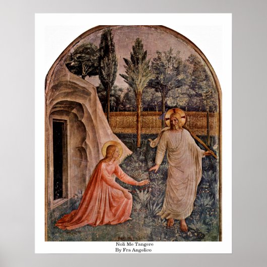 Noli me Tangere door Fra Angelico Poster (Voorkant)