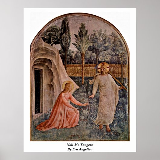 Noli me Tangere door Fra Angelico Poster (Voorkant)