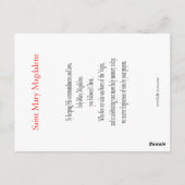 Noli Me Tangere Prayer Card Briefkaart (Achterkant)