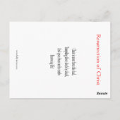 Noli Me Tangere Prayer Card Briefkaart (Achterkant)