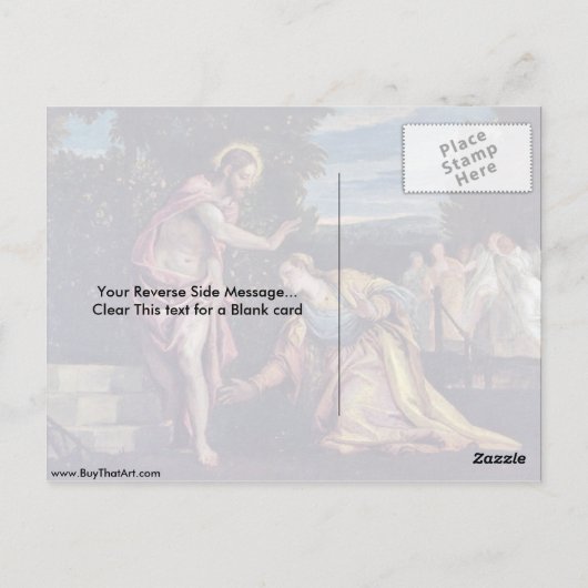 Noli me Tangere, van Paolo Veronese Briefkaart (Achterkant)