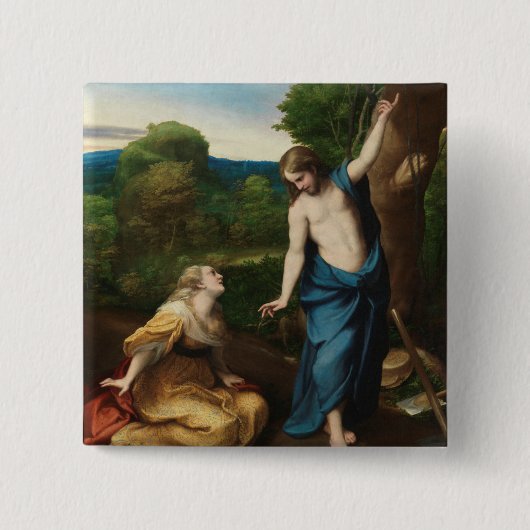 Noli me tangere vierkante button 5,1 cm (Voorkant)