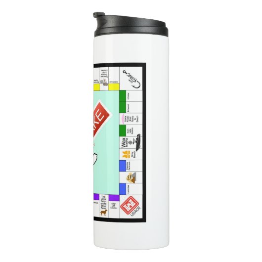 Nolin Lake Game Board Tumbler Thermosbeker (Geroteerd rechts)