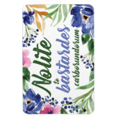 Nolite te Bastardes Carborundorum Blauw Bloemen Magneet (Verticaal)