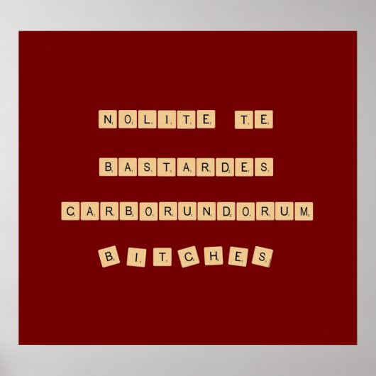 Nolite te bastardes carborundorum poster (Voorkant)