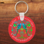 NoliteTe Bastardes Carborundorum | vogels | Rood Sleutelhanger (Voorkant)