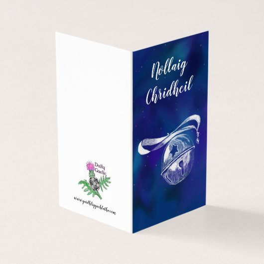 Nollaig Chridheil blue Kaart (Buitenkant)