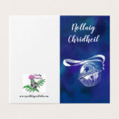 Nollaig Chridheil blue Kaart (Buitenkant ongevouwen)