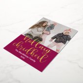 Nollaig Chridheil, Scots Gaelic Merry Kerstmis Folie Feestdagenkaart (Gedraaid)