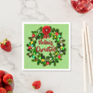 Nollaig Chridheil Scottish Kerstmis Cocktail Servet