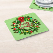 Nollaig Chridheil Scottish Kerstmis Kartonnen Onderzetters (Gebogen)