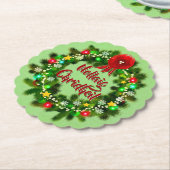 Nollaig Chridheil Scottish Kerstmis Kartonnen Onderzetters (Gekanteld)