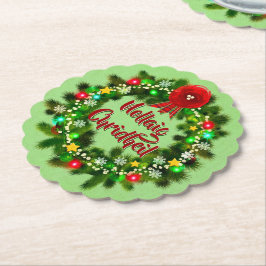 Nollaig Chridheil Scottish Kerstmis Kartonnen Onderzetters