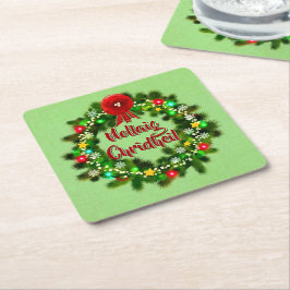 Nollaig Chridheil Scottish Kerstmis Kartonnen Onderzetters