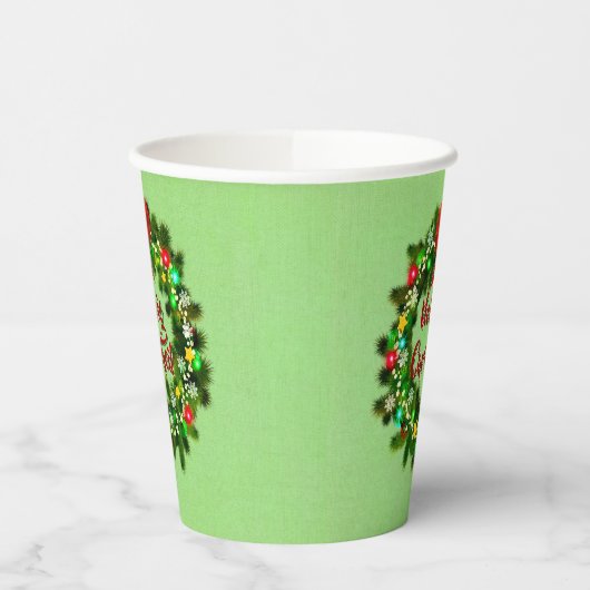 Nollaig Chridheil Scottish Kerstmis Papieren Bekers (Links)