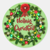 Nollaig Chridheil Scottish Kerstmis Ronde Sticker (Voorkant)