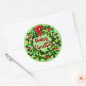 Nollaig Chridheil Scottish Kerstmis Ronde Sticker (Envelop)