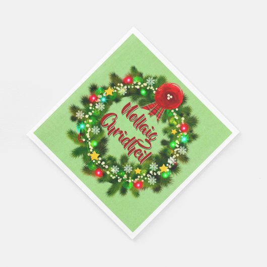 Nollaig Chridheil Scottish Kerstmis Servet (Hoek)