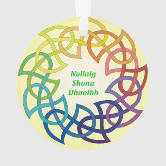 Nollaig Shona Dhaoibh - Ierse kerstdecoratie Ornament (achterkant)