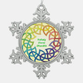 Nollaig Shona Dhaoibh - Irish Kerstmis Snowflake Tin Sneeuwvlok Ornament (Voorkant)