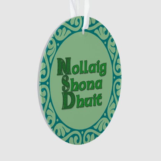 Nollaig Shona Dhuit - Irish Kerstdecoration Ornament (voorkant)