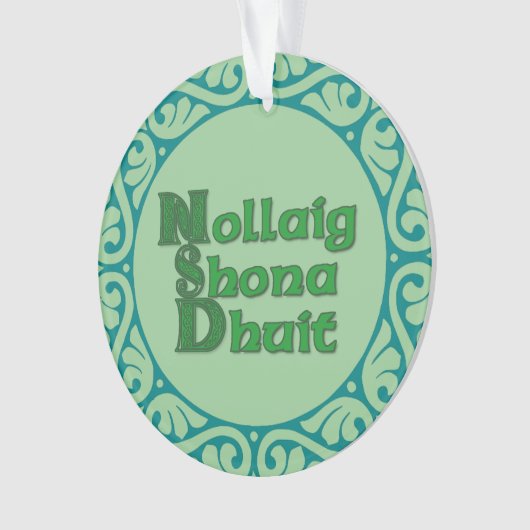 Nollaig Shona Dhuit - Irish Kerstdecoration Ornament (voorkant)