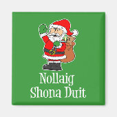 Nollaig Shona Duit Irish KerstkerstSanta Magneet (Voorkant)