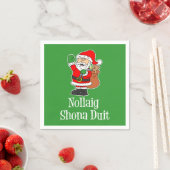Nollaig Shona Duit Irish KerstkerstSanta Servet (Insitu)