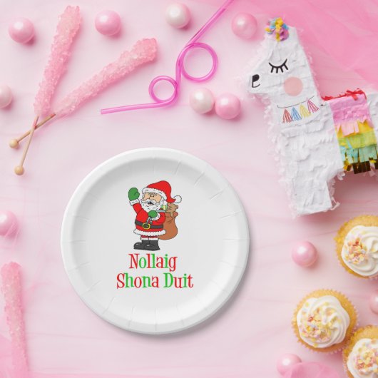 Nollaig Shona Duit Irish Kerstmis Papieren Bordje (Feest)