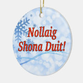 Nollaig Shona Duit! Vrolijk kerstfeest in het Iers Keramisch Ornament (Links)