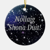 Nollaig Shona Duit! Vrolijk kerstfeest in het Iers Keramisch Ornament (Voorkant)