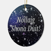 Nollaig Shona Duit! Vrolijk kerstfeest in het Iers Keramisch Ornament (Links)