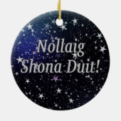 Nollaig Shona Duit! Vrolijk kerstfeest in het Iers Keramisch Ornament (Achterkant)