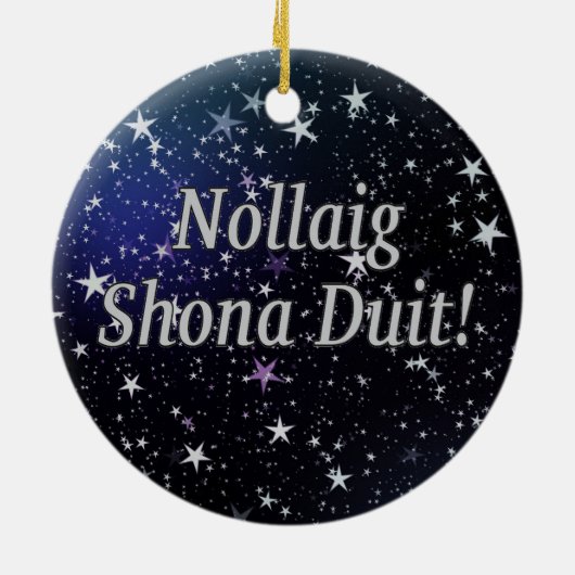 Nollaig Shona Duit! Vrolijk kerstfeest in het Iers Keramisch Ornament (Achterkant)