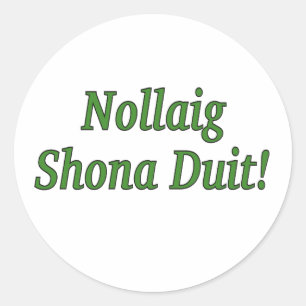 Nollaig Shona Duit! Vrolijke Kerstmis in Ierse gf Ronde Sticker