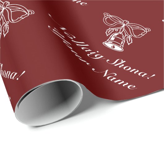 Nollaig Shona Iers Vrolijk kerstinpakpapier Cadeaupapier (Rol Hoek)