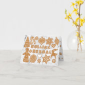 Nollick Ghennal Cookie - Christmas Card Kaart (Gele Bloem)