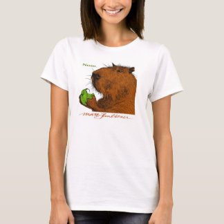 "Nom." Colorful Capybara Woman's T-shirt