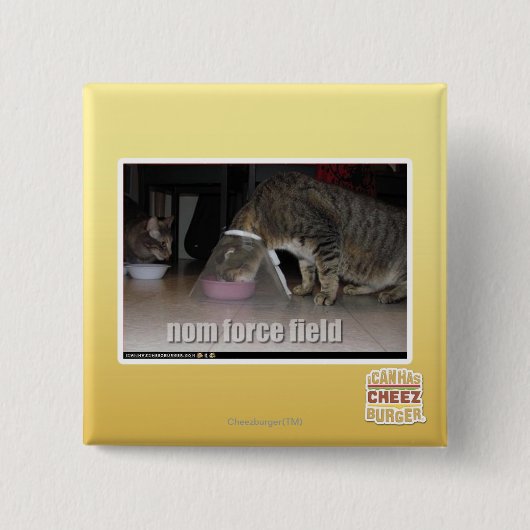 nom force field vierkante button 5,1 cm (Voorkant)