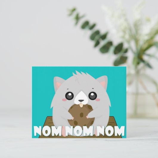Nom Hamster Briefkaart (Staand voorkant)