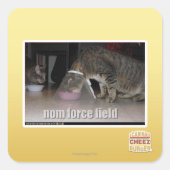 nom krachtveld vierkante sticker (Voorkant)