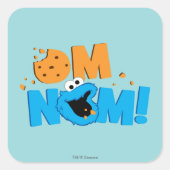 Nom Nom Cookie Vierkante Sticker (Voorkant)