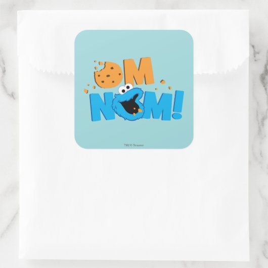 Nom Nom Cookie Vierkante Sticker (Tas)
