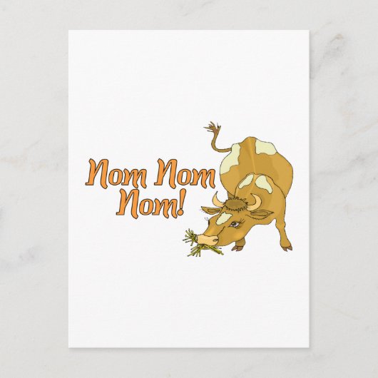 Nom Nom Cow Briefkaart (Voorkant)